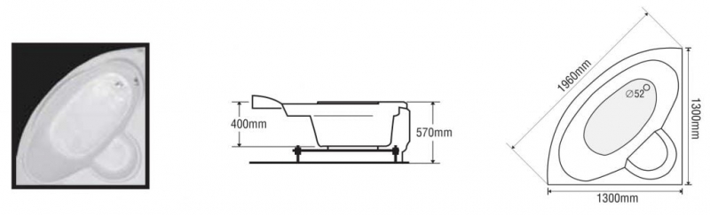 BỒN TẮM GÓC EUROCA EU4-1300