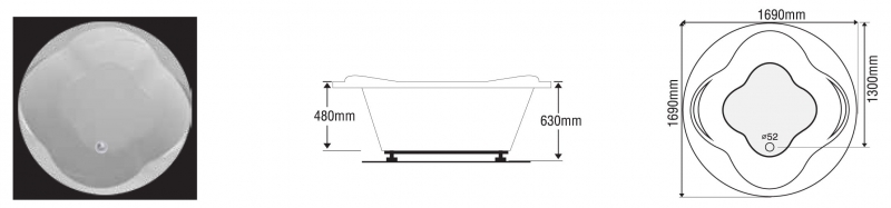 BỒN TẮM TRÒN EUROCA EUT-1700