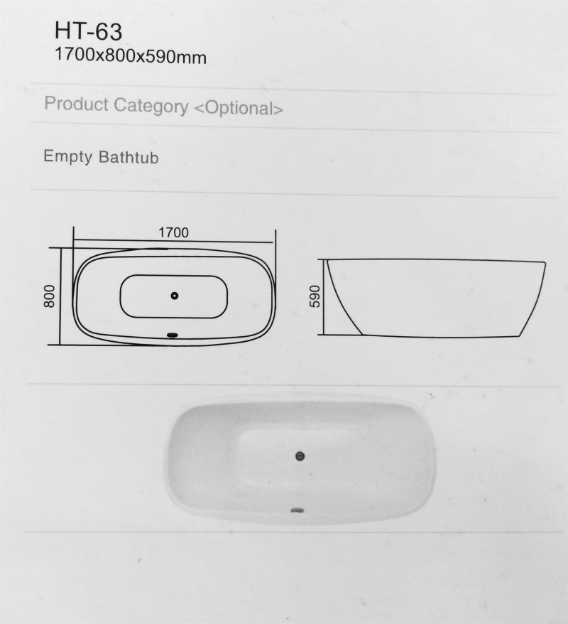 BỒN TẮM NGHỆ THUẬT DAROS HT-63