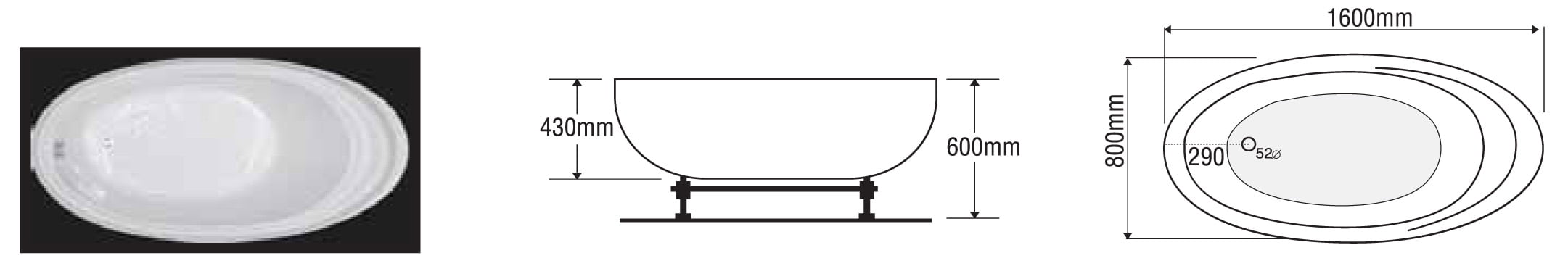 BỒN TẮM ĐỘC LẬP EUROCA EU0-1680