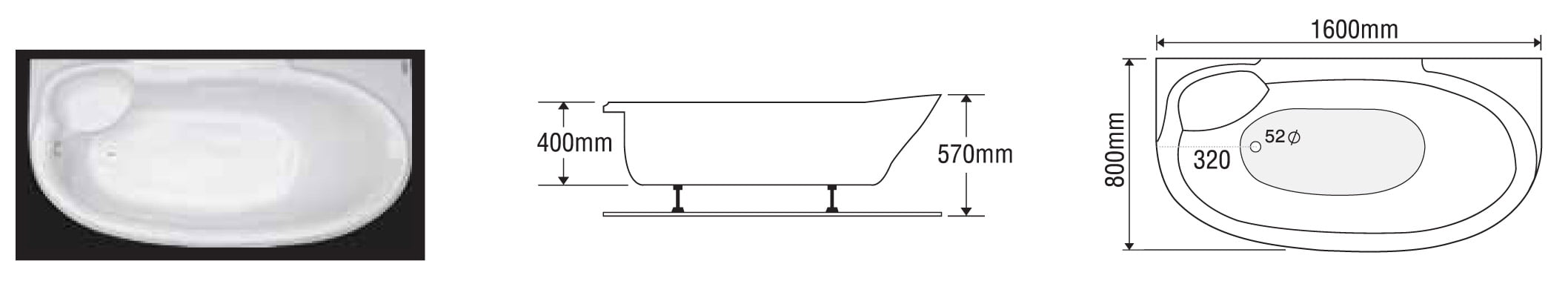 BỒN TẮM EUROCA EU2-1680