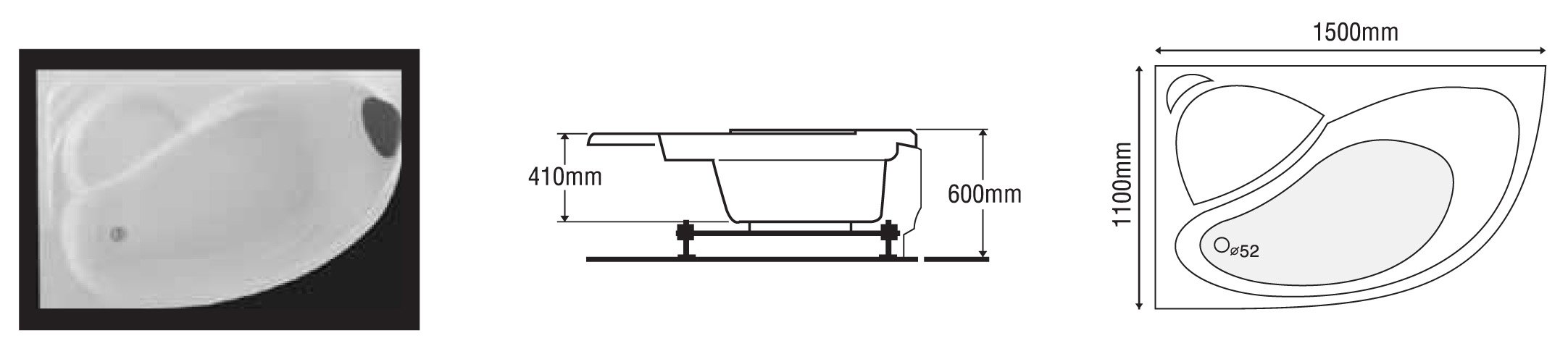 BỒN TẮM GÓC EUROCA EU1-1511