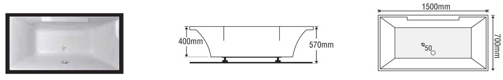 BỒN TẮM NẰM EUROCA EU1-1570